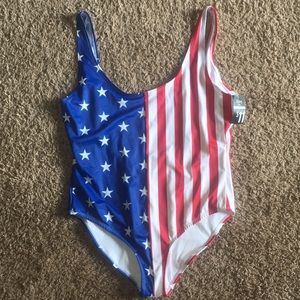 Women’s Large American Flag One Piece